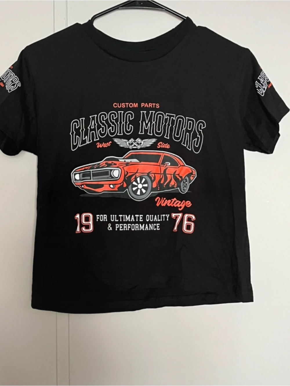 Vintage Graphic Tee - Black with Red Car